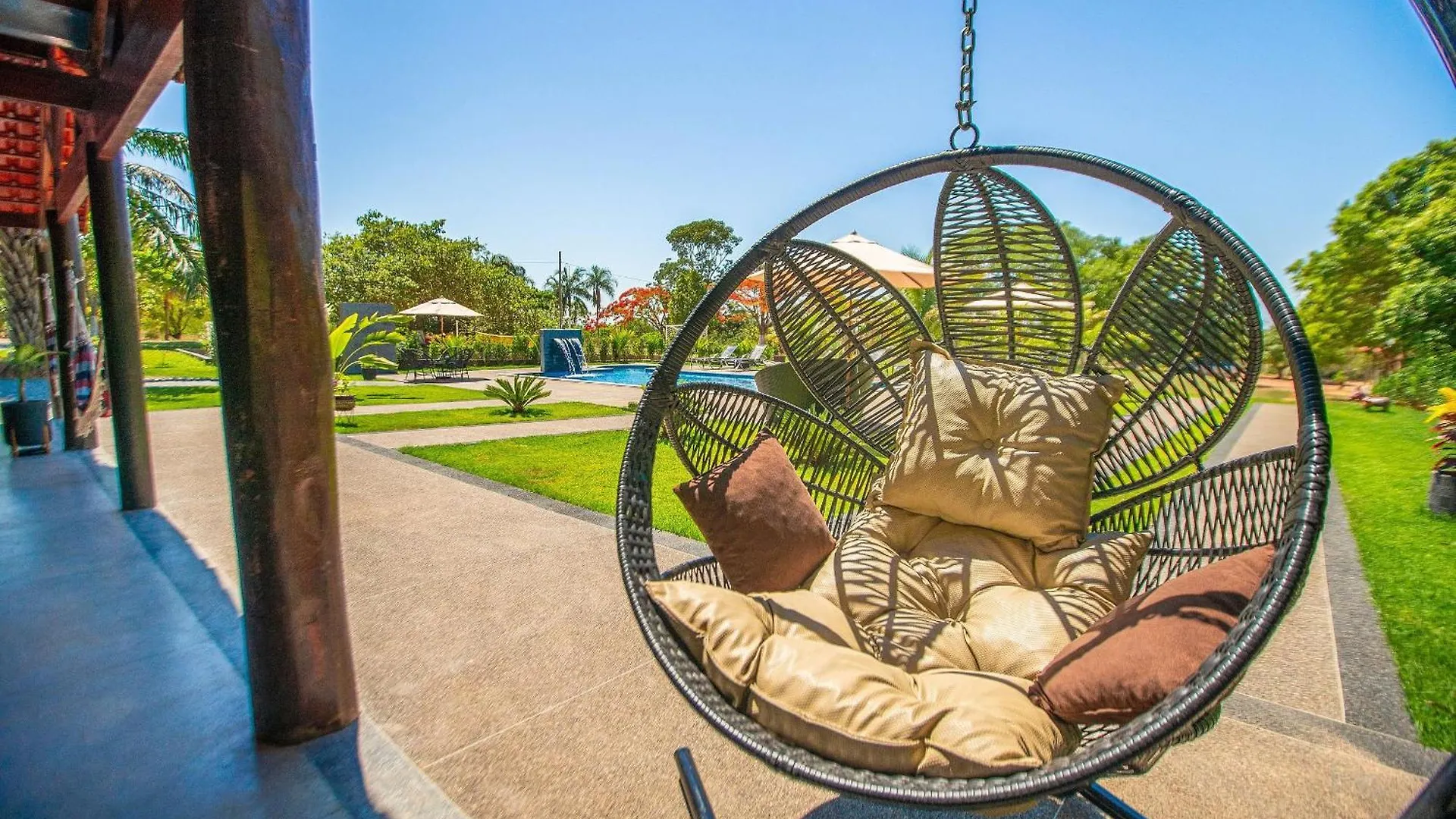 ファームステイ Paraiso Familiar 6 Quartos Piscina E Churrasqueira カルダス・ノバス